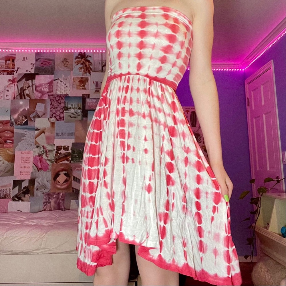 Cynthia Rowley Pink Tie Dye Maxi Dress